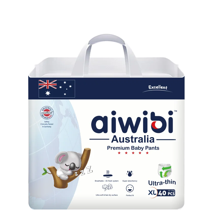 AIWIBI disposable baby diapers best selling high quality baby diapers  pants ultra thin good pampering baby nappies XXXL size 7