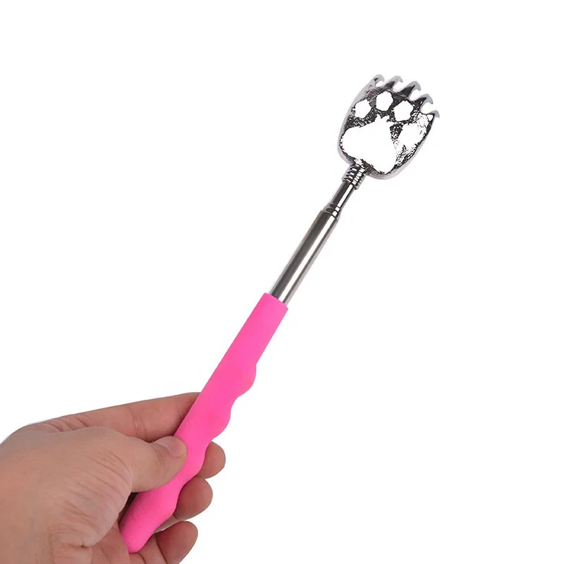 Stainless Steel Extendable HandHeld Finger-shaped Claw Massager Bear Claw Telescopic Back Scratcher
