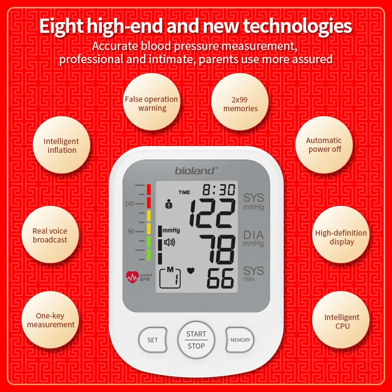 Best Armfit Plus Automatic Digital Blood Pressure Cuff Portable ECG Machine Blood Pressure Monitor