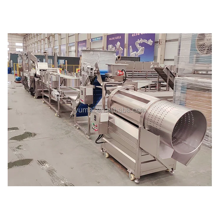 Industrial Continuous Fried Chicken Nugget Cracklings Skin Deep Fryer Machine Pork Rinds Frying Processing Line