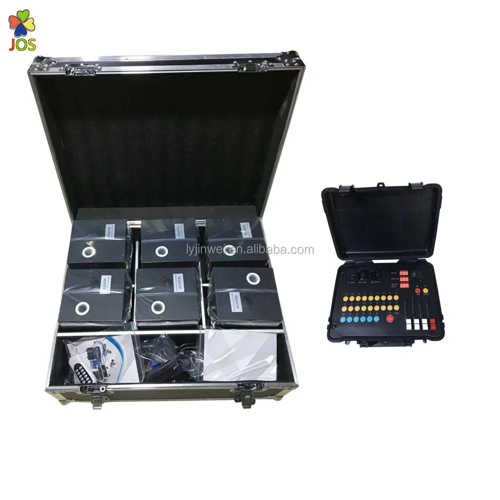 6piece 400W 600W wireless remote control DMX 512 operation pane cold fireworks spark machine