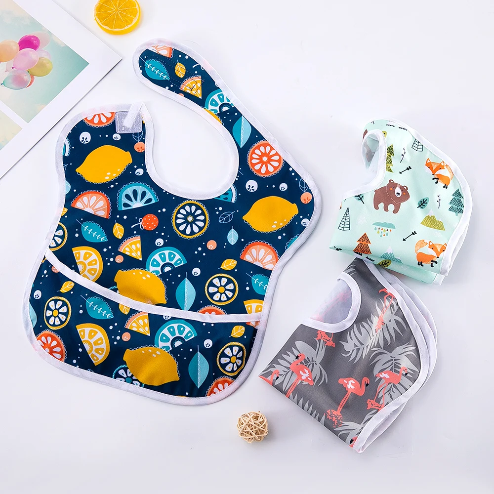 Waterproof,soft and comfortable lovely Baby Bibs with pocket anti-dirty bib,bibs for babies