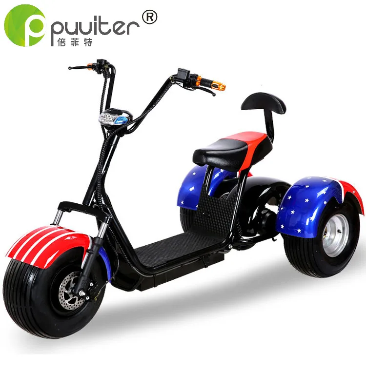 OEM Hot selling warehouse Adult three wheel bicycle Lithium Battery 60V 20Ah 2000w tricycle electric scooter three wheels