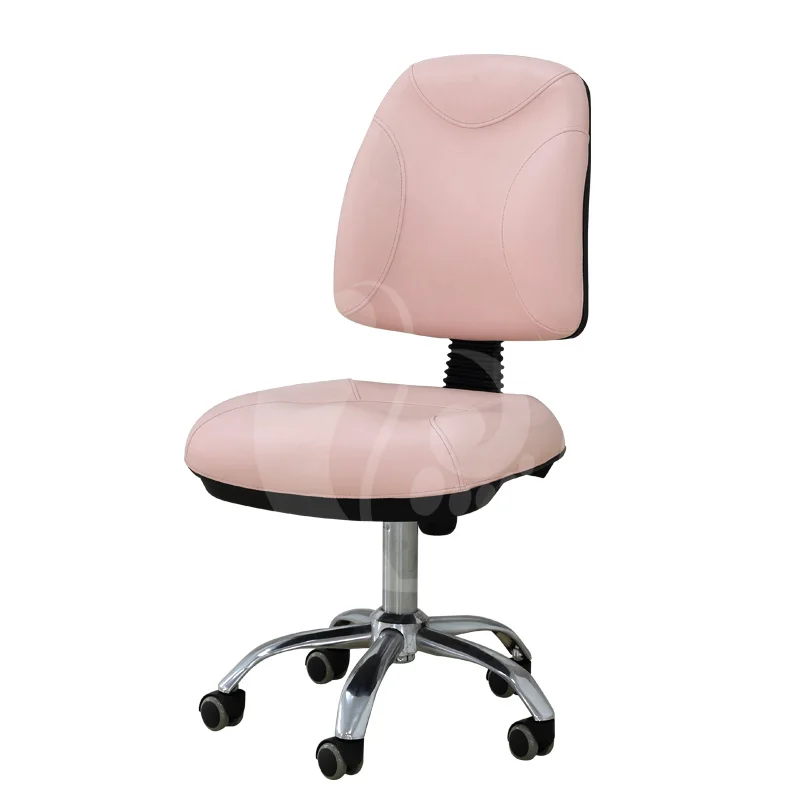 Modern adjustable height modern manicure nail chair hair salon equipment pink beauty styling chair swivel barber stool