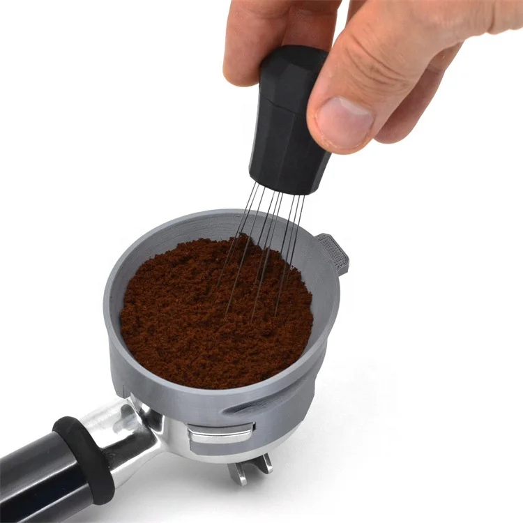 WDT Tool & Self-Aligning Stand Espresso Distribution Tool Espresso Stirrer Needle Distributor