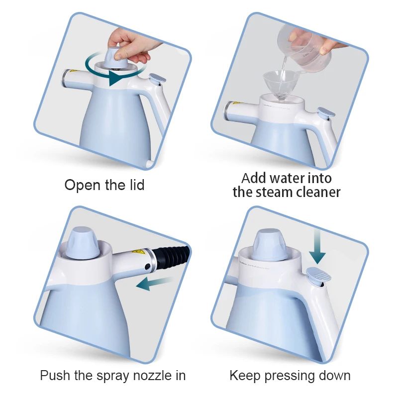 Shower Room Kitchen Stove Carpet Surface Cleaning Handheld Pressurized Steam Cleaner