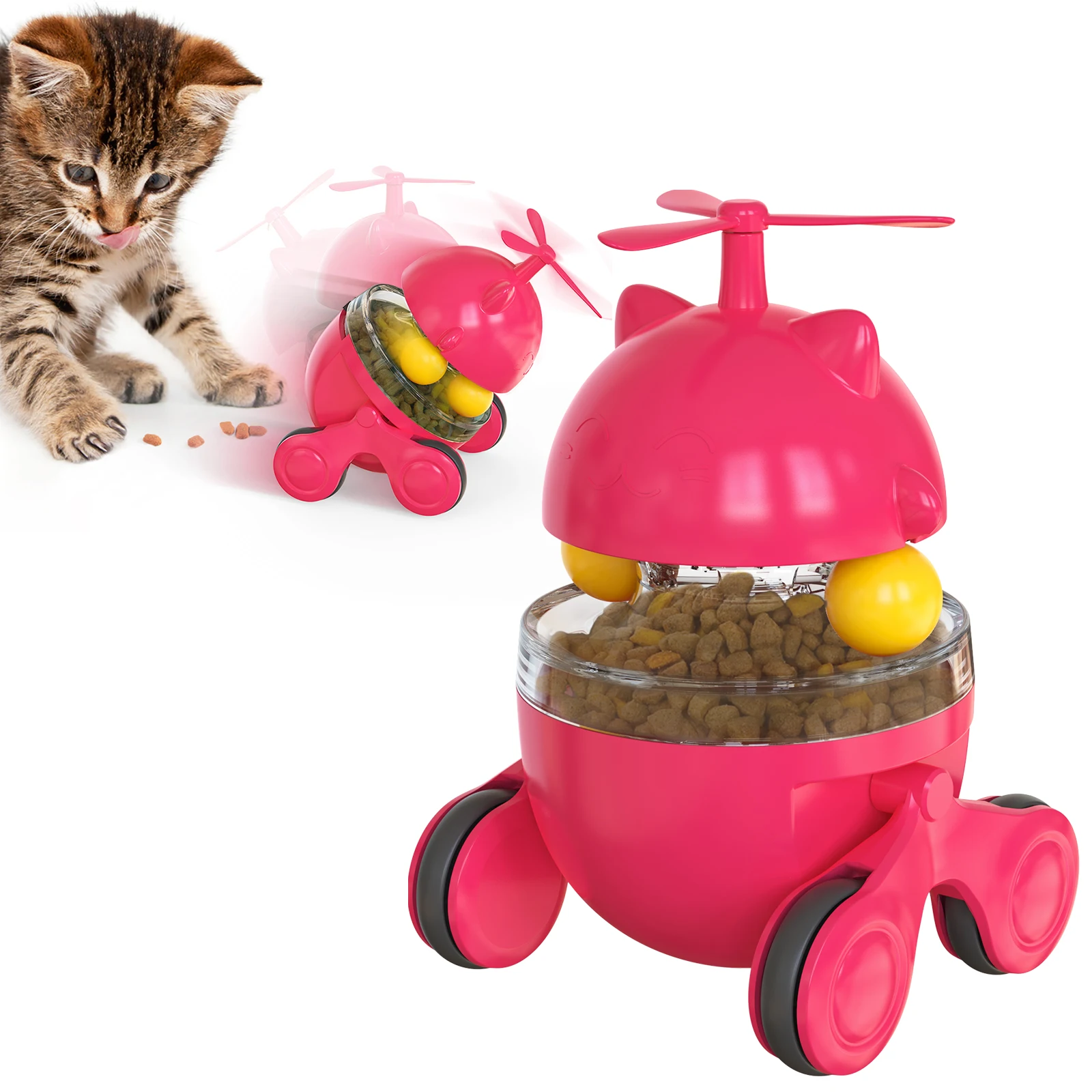  Игрушки для домашних кошек автоматическая кормушка многофункциональный поворотный трек-шар подвижная игрушка на колесах интерактивные