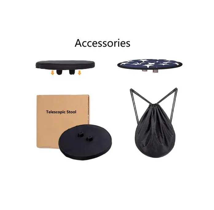 Fruit green rainbow Folding Adjustable Collapsible Lightweight Retractable Telescopic trong 500lbs Camping fishing Hiking Stool