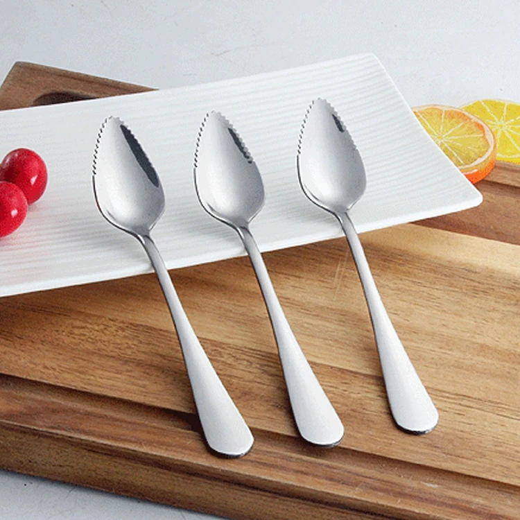 SUS 410 Custom Color Reusable Stainless Steel Grape Fruit Spork Spoon