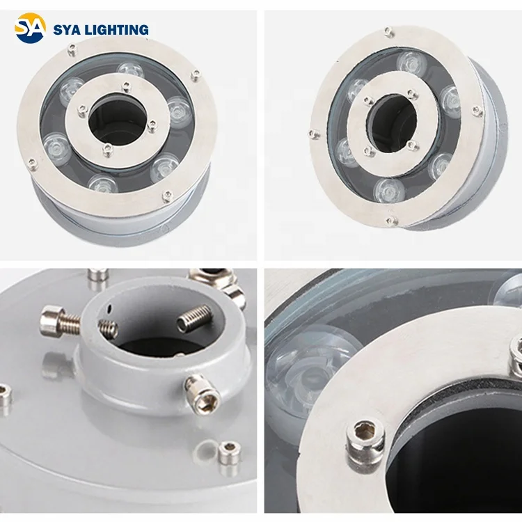 SYA-502 Factory SS304 Stainless Steel Underwater Lights For Fountains IP68 RGB Ring LED Fountain