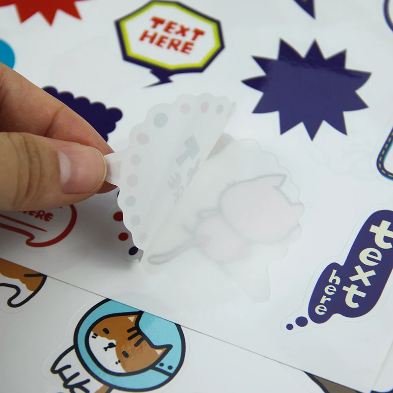 Wholesale Self Adhesive Paper Kiss Cut Stickers Cartoon Promotional Waterproof Custom Sticker Sheet