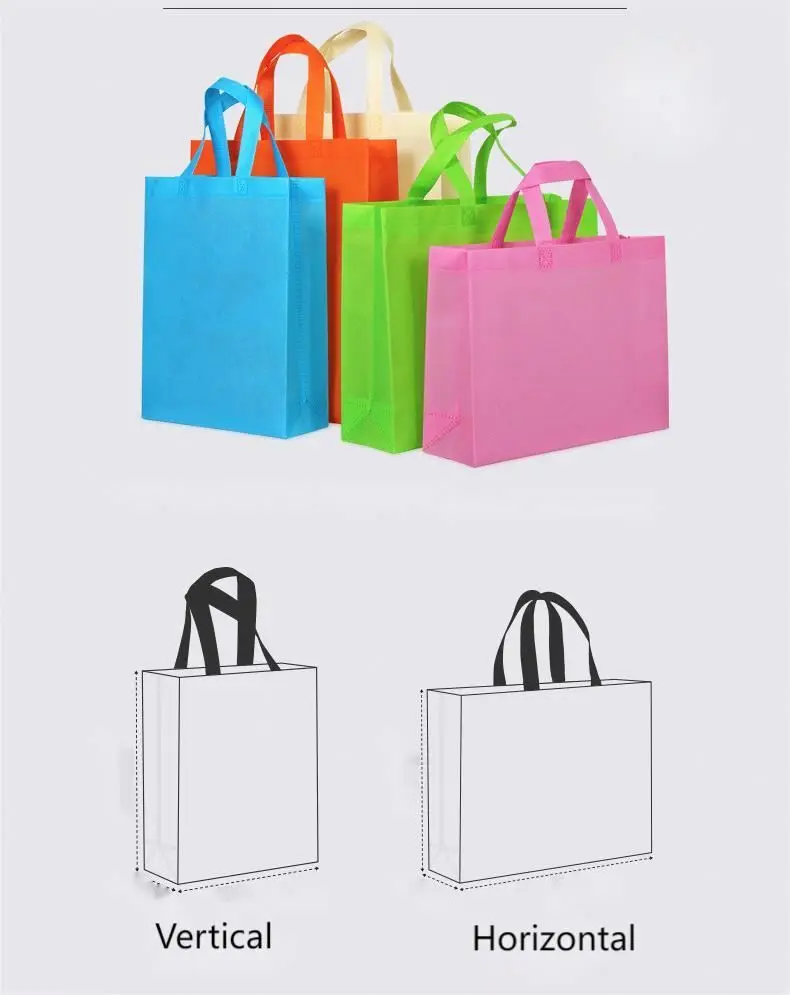 Recycling Shopping Tote Reusable Spunbond Bag Support Custom Logo Non Woven Bag