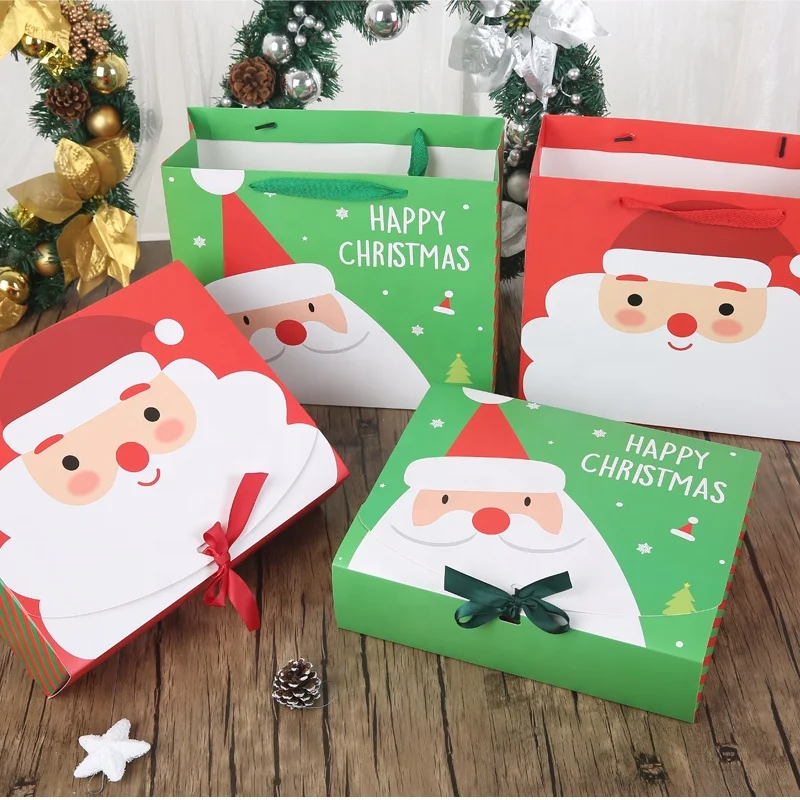 Customized Christmas Bag Gift Paper Bag With Handle