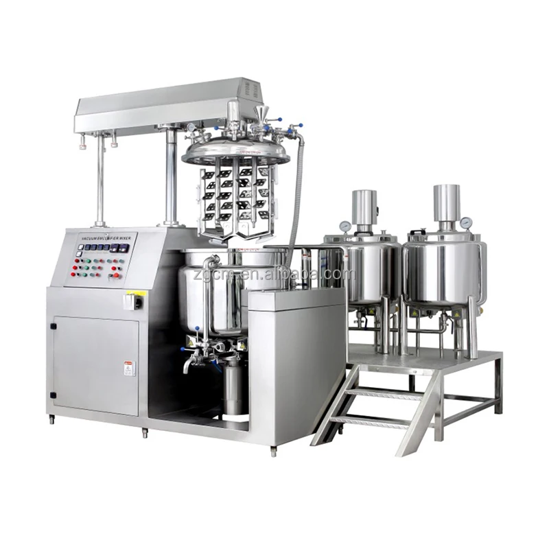 ZGCM Vacuum Emulsifier Bottom Homogenizer Snail Mucus Homogenizer Mixer Toothpaste Production Line with CE Certificate