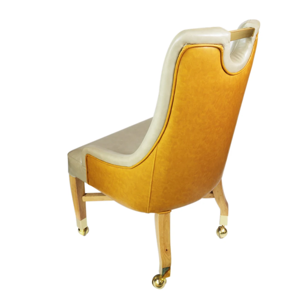 VIP Dealer/Player Game Chair heavy Duty Luxury Casino Armchair Stainless Steel Caster Wheel Poker Chair