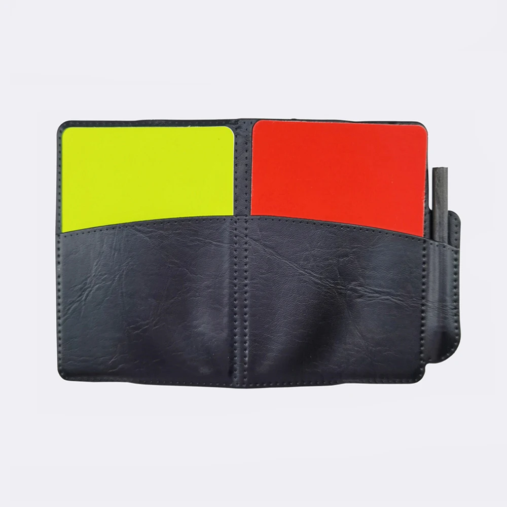 New Sport Football Notebook Neon Soccer Referee Waring Cards Referee Wallet with Red and Yellow Card Set