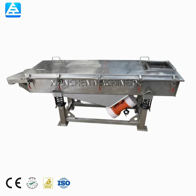 Stainless Steel Retangular Vibrating Dry Sift Screens Linear vibrating screen machine for chemical industry particles