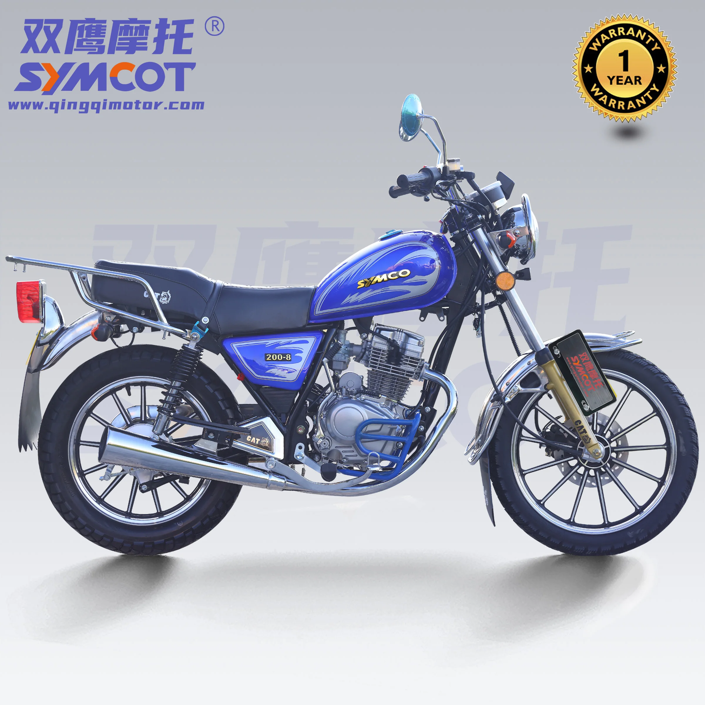 GN150 GN200 13-spoke aluminum rim LED headlight with mp3 engine protector mud guard