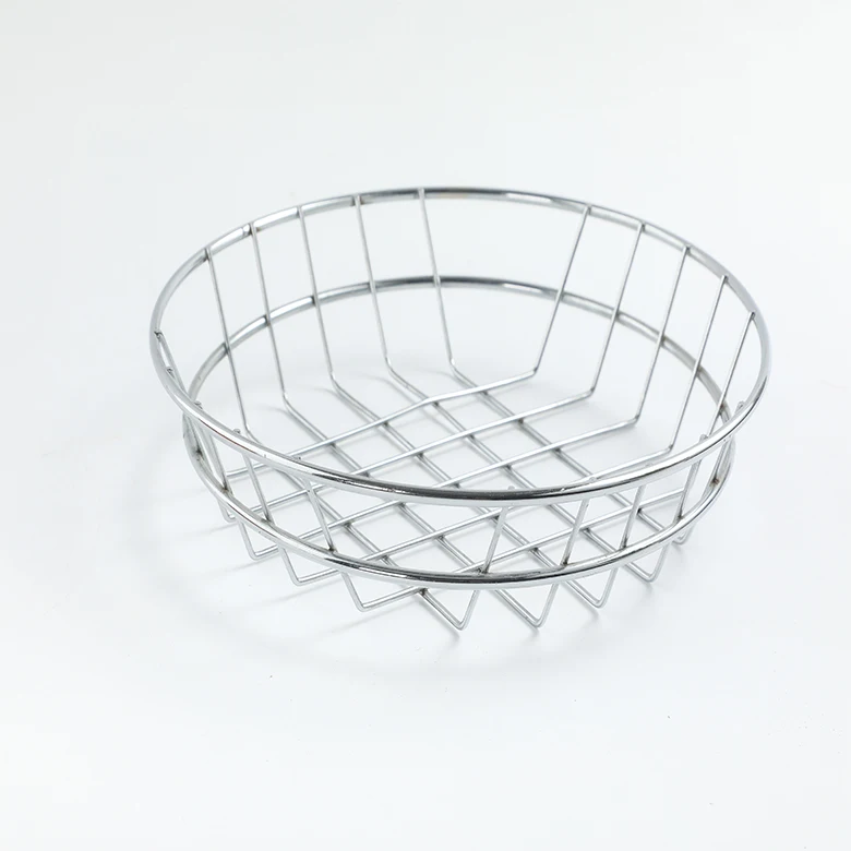 Tabletop Geometry Fruit Basket Iron Black Vegetable Mesh Bowl Kitchen Storage Wire Metal Fruit Basket