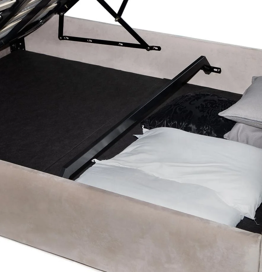 latest design velvet fabric bed hotel bedroom furniture set upholstered genuine leather bed frame