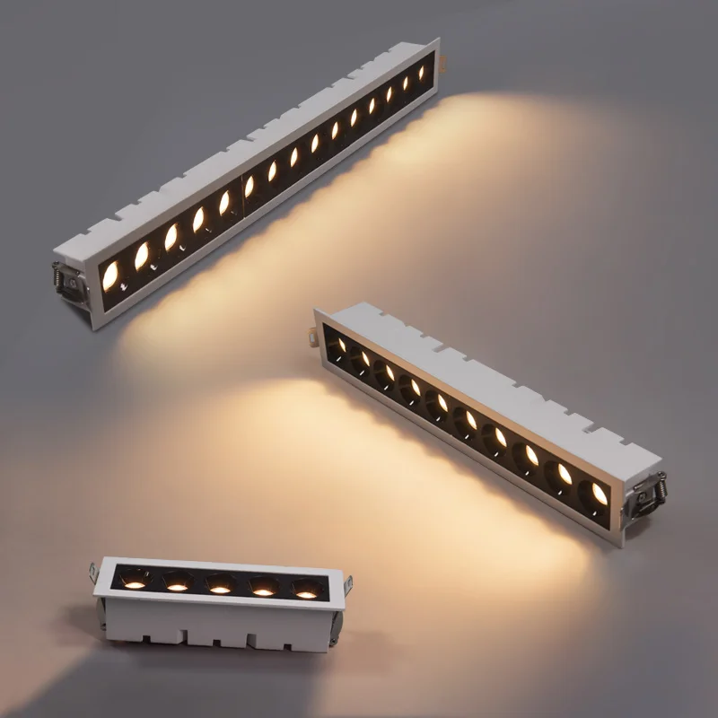 cheap price DOB recessed laser blade led light white black Strip shaped LED spotlight 5W 10W 15W 165-265V linear led spot light