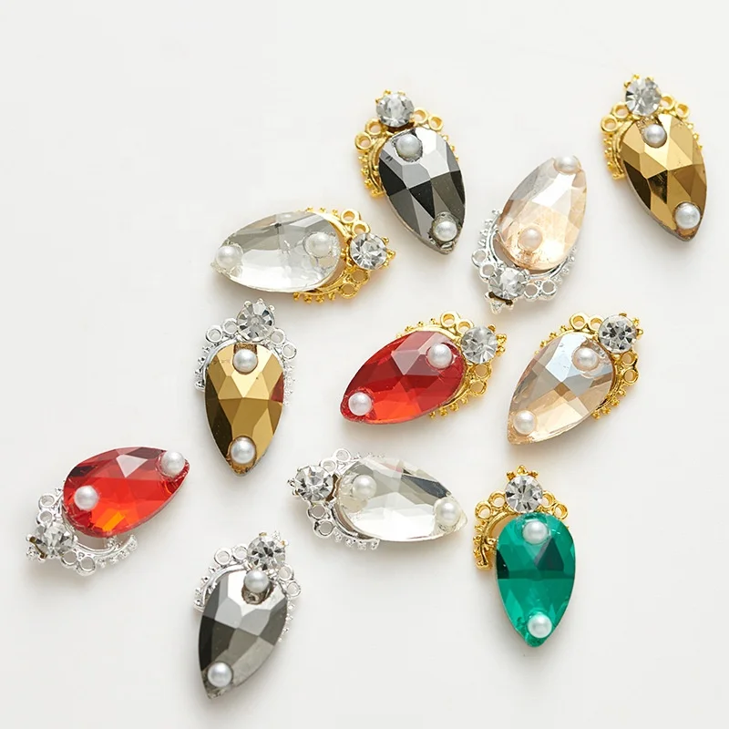 Nail Art Rhinestones Crystals Big Diamonds Nail Metal Gems Jewels Stones For 3d Nails Art Decoration And Supplies