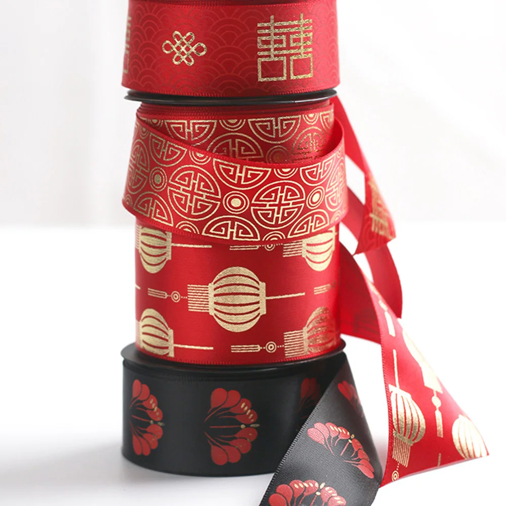Satin Ribbon for Packing Custom Brand Logo 100% Polyester Double Face Solid Color RIBBONS Garment Accessories Sustainable Yard