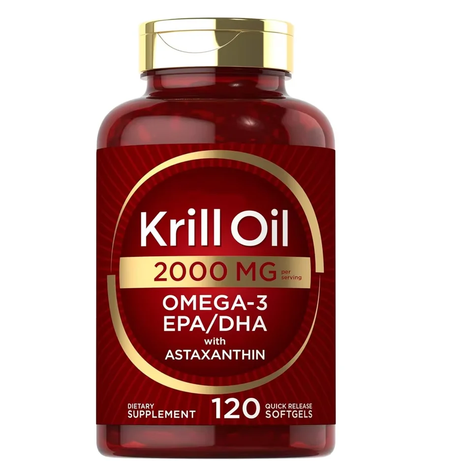 OEM лидер продаж масло криля Softgels Omega 3 EPA DHA с добавкой для отбеливания максимальной прочности астаксантина