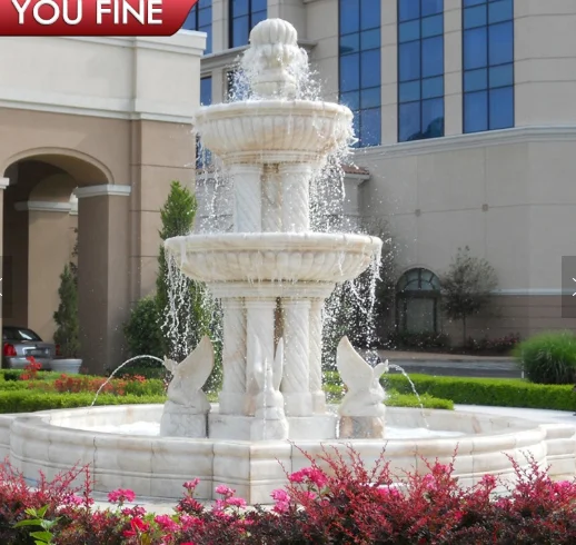 Открытый 4 уровня мрамор фонтана для украшения