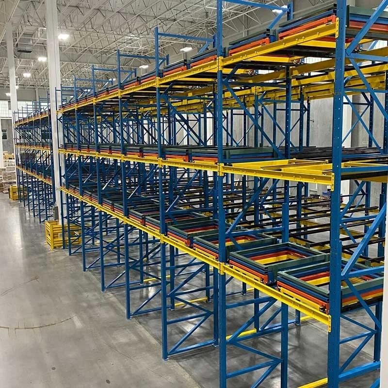 High Quality Warehouse 4 Deep Push Back Rack Pallet Racking System