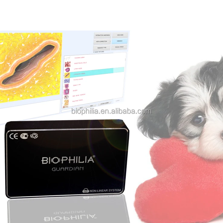 Dog Biophilia Guardian scanning of Chromosomes, DNA and RNA with CE