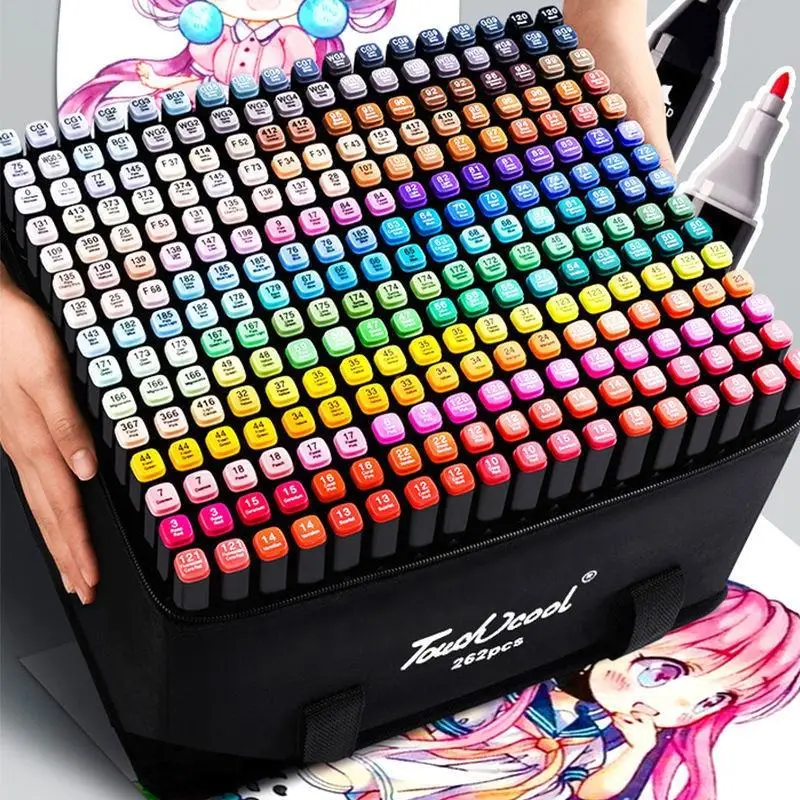 24 30 36 48 60 80 168 Colors Dual Tips Art Sketch Twin  Alcohol Based Ink Marker Pen Set