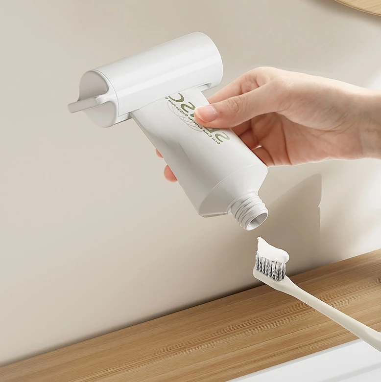 2024 New Rotary Punch Free Toothpaste Squeezer Shelf Toothpaste Dispenser for Bath & Toilet Supplies