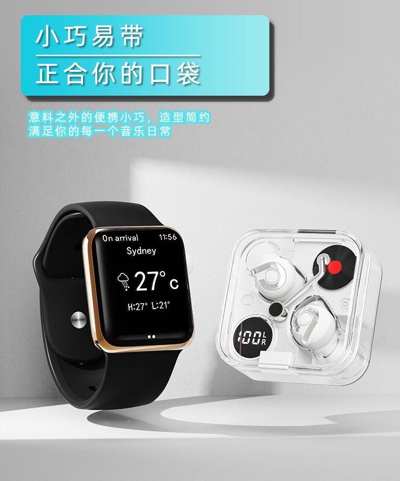 2023 New Private Transparent earbud headphones mini earbuds Transparency tws earphone smart control sports headphone