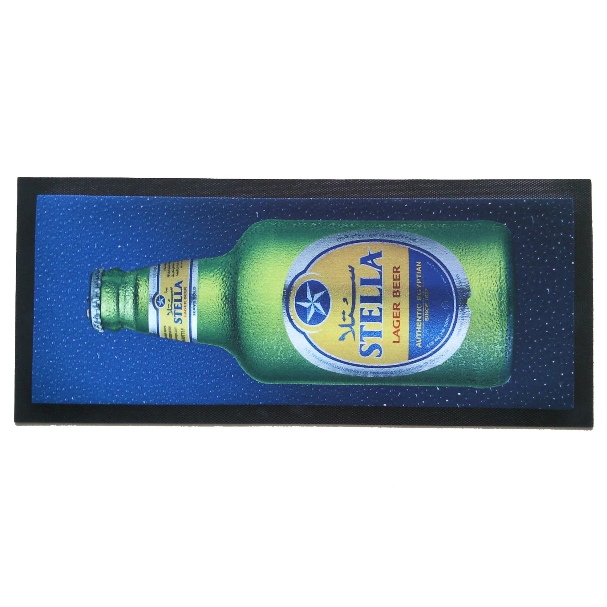 water-absorbent felt top rubber bar runner print bar mat custom nitrile rubber heavy anti slip rubber bar mat glass mat