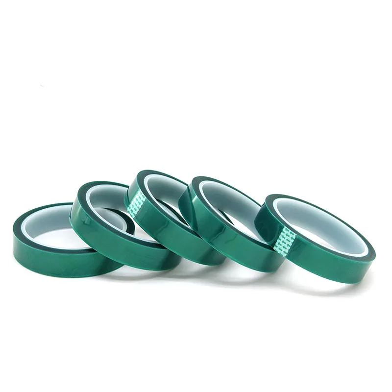 Painting and Fixing of Electronic Parts and Circuit Boards During Processing Green Polyester Film PET Silicone Adhesive Tape