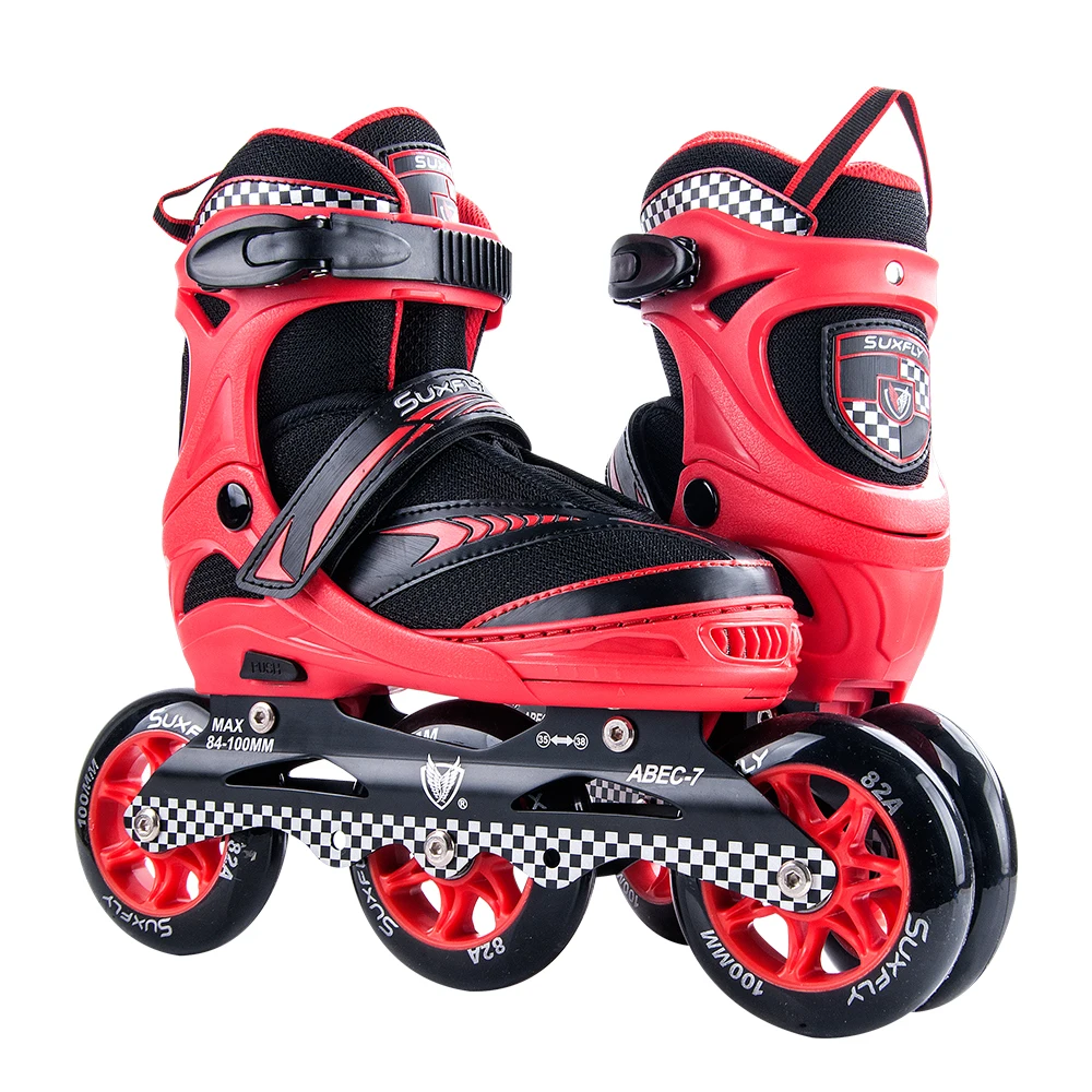 Rubber wheels 84mm 100mm with light up Adjustable size inline skates for kids and adults