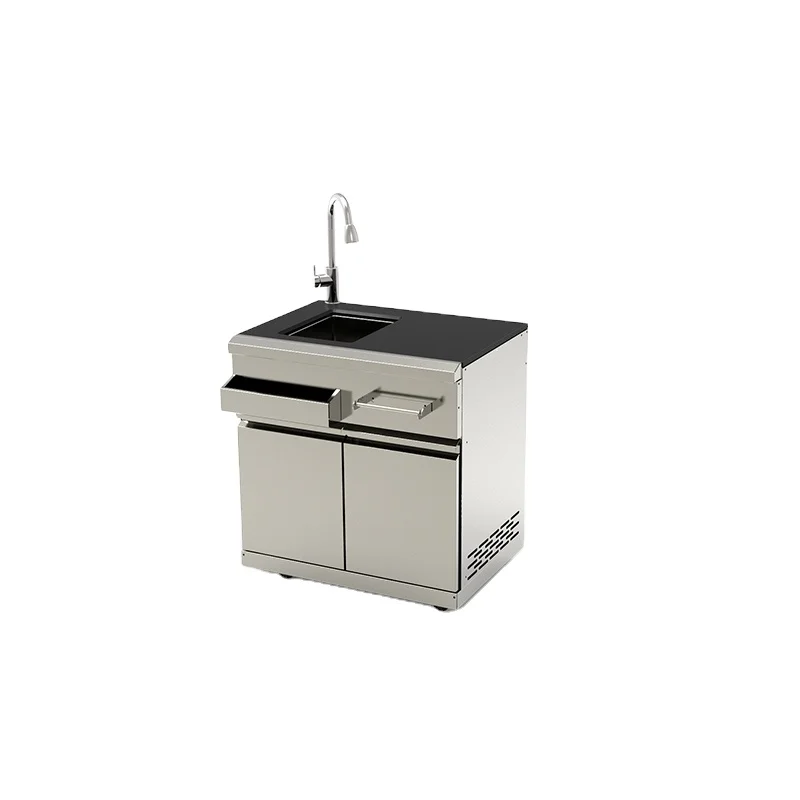 Small modern standing 304 stainless steel  kitchen sink cabinet wholesale