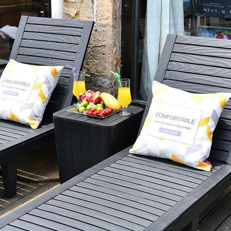 Outdoor Beach Patio Hotel Chaise Lounge Sun Bed tumbona Swimming Pool Plastic Stackable Sun Lounger Chair