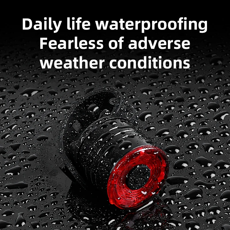 Red Green Warning Waterproof USB C Charging LED Cycling Taillight Bike Rear Light