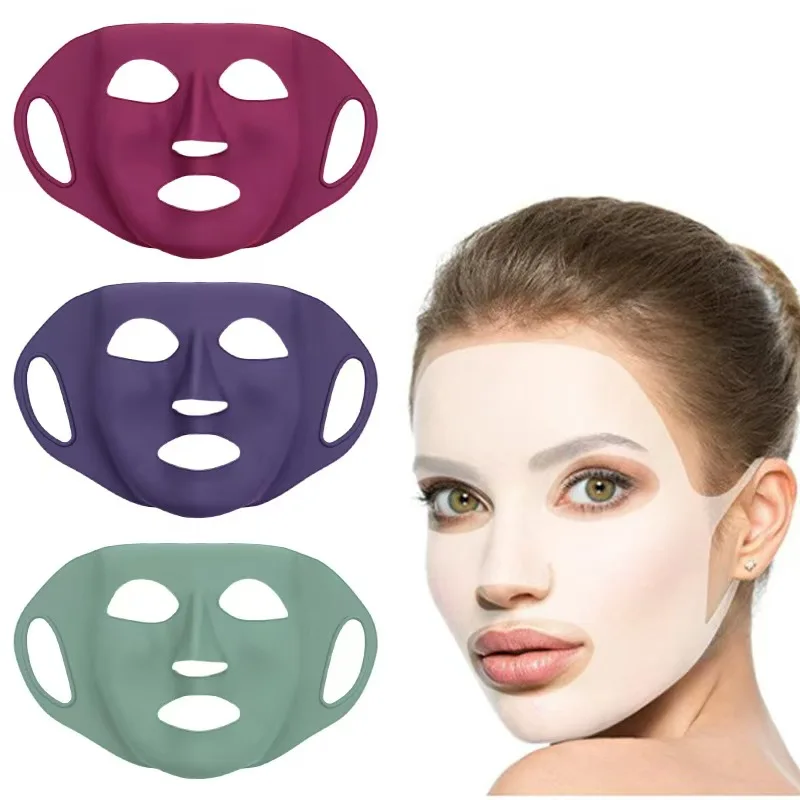 Gold 3D Ear Hook Reusable Washable Silicone Face Mask Cover Silicone Skin Mask Facial Steam Masks Lifting  Skin Care