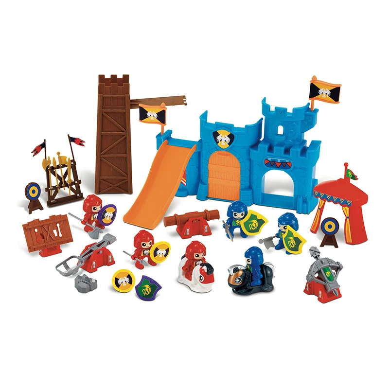 Imaginative Play Educational Toys Plastic Toy Soldiers with Toy Castles for Boys