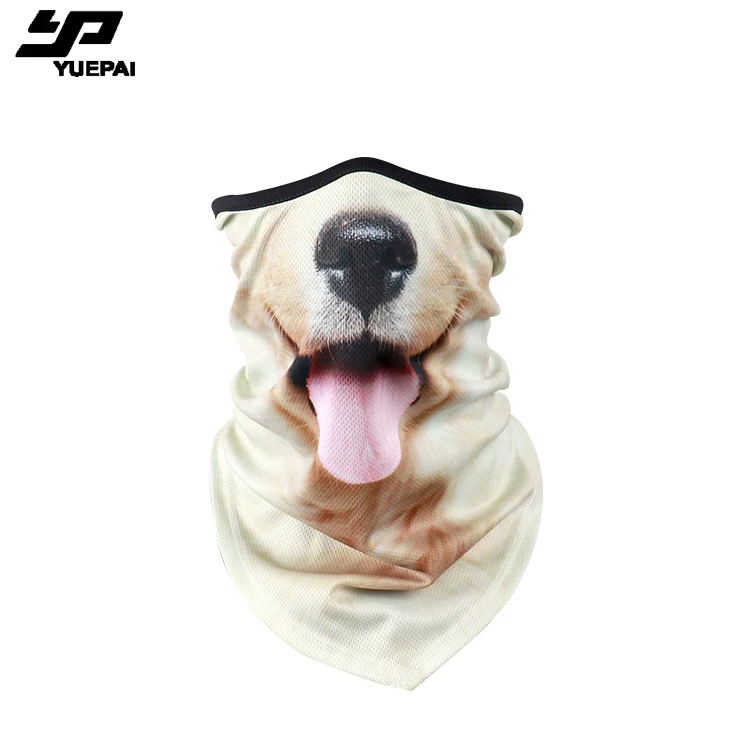 
3D custom print scarf cooling headwear Half head tube bandana dog neck gaiter face Cover mask 