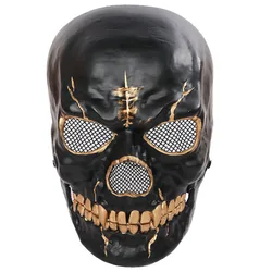 Moving mouth Halloween new skeleton mask cross-border explosive skeleton props half-face mask character props