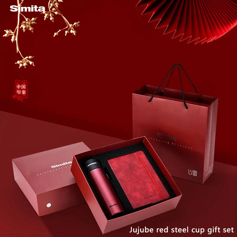 
SIMITA Double Wall 18/8 Stainless Steel Water Bottle Independent Filter Tea Separated Thermos Vacuum Flask for Gift Business 