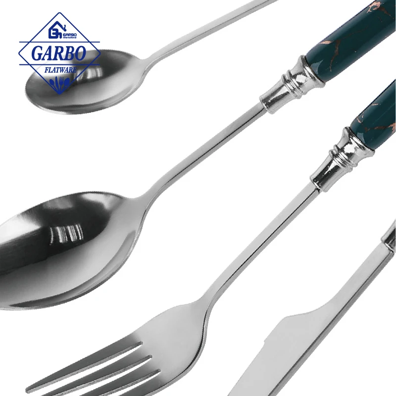 Hot Sale Printing Handle BBQ Christmas Dinner Knife High Quality Stainless Silverwar Cutlery Steak Knife Set Golden Luxury Knife