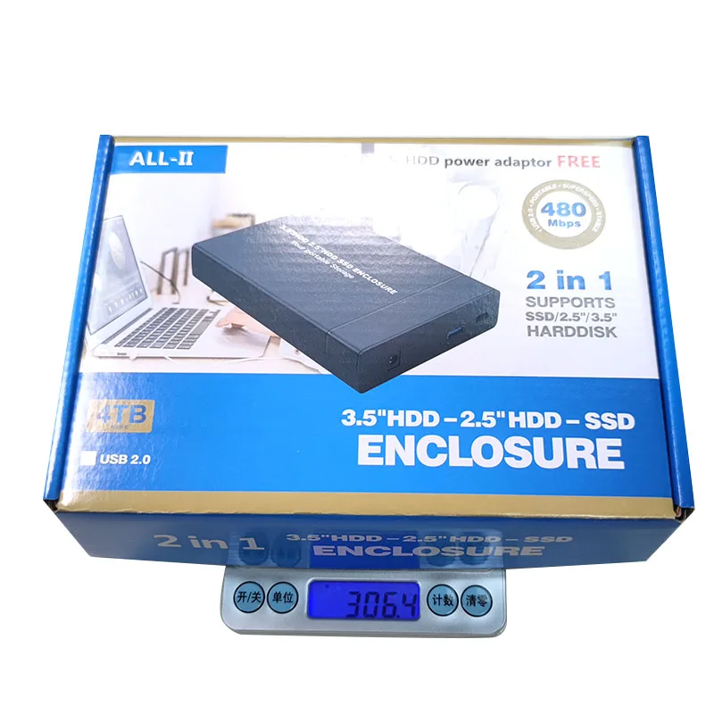 NEW 3.5 Inch USB 3.0 to SATA External Storage Case Hard Disk Drive Enclosure 3.5 HDD Case 10TB for desktop