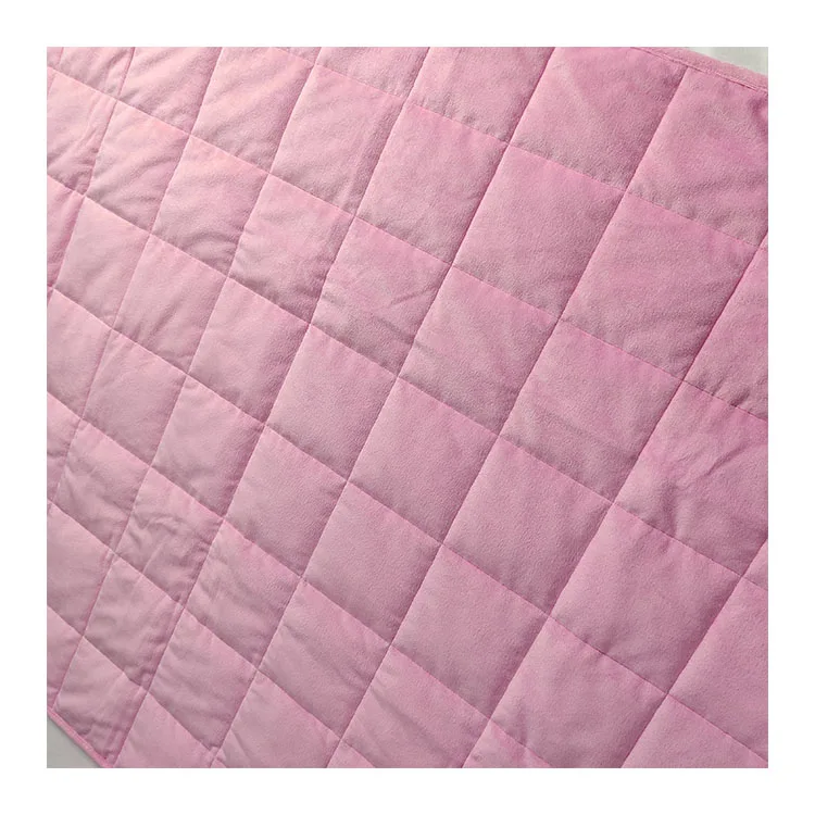 Wholesale Special Hot Selling Pink Crystal Velvet Grey Bamboo Fiber Pom Pom Weighted Blanket