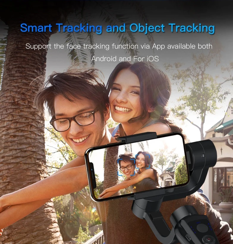 Mobile Phone Video Stabilizer 3 Axis Handheld Gimbal,Smooth Vlog Camera Controller Selfie Stick