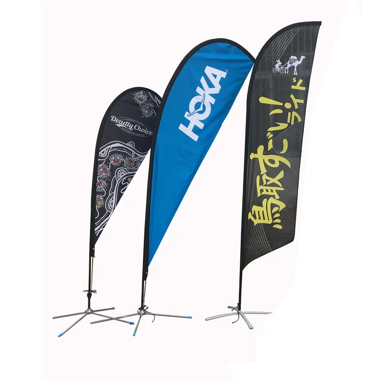 Water drop flag Printing Banner Free Design Promotion Opening Celebration Outdoor Advertising Decoration Beach Feather Flags